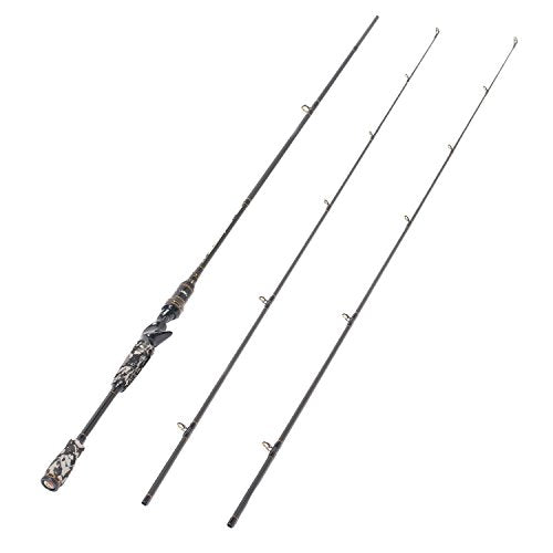 E Series - Camo Legend 2-Piece 7-Feet Casting Rod 24 Ton Carbon Fiber Baitcasting with 2 Tips - Medium and Medium Heavy Portable Bass Fishing Rod Baitcaster