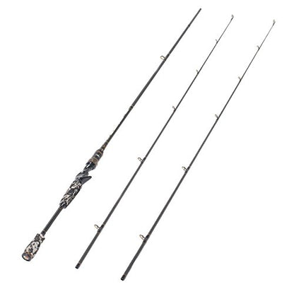 E Series - Camo Legend 2-Piece 7-Feet Casting Rod 24 Ton Carbon Fiber Baitcasting with 2 Tips - Medium and Medium Heavy Portable Bass Fishing Rod Baitcaster