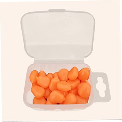 VANZACK 50pcs Carp Fishing Corn Lures Floating Hard Artificial Bait Fake Corn Carp Bait Orange