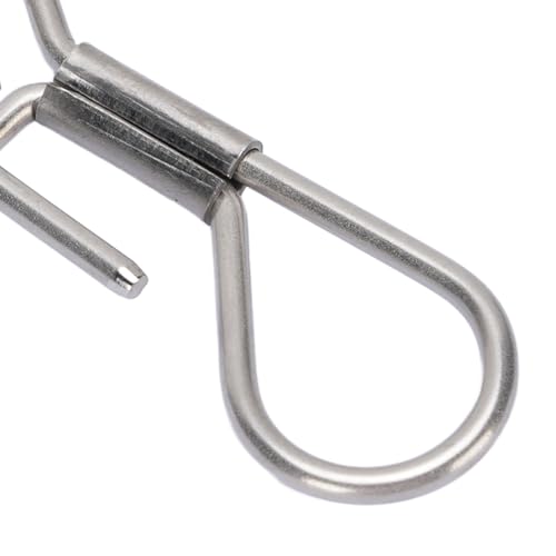 5PCS Stainless Steel Single Handed Live Fish Lock Buckle Fishing Locks for Freshwater and Saltwater Secure Your Catch with Stringer Clip Durable and Rustproof Fishing