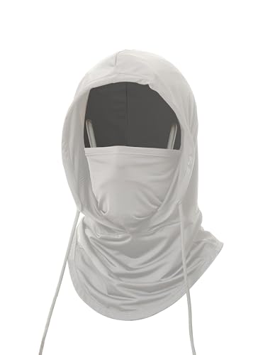 Vimnunts Sunproof Balaclavas Summer Cooling Face Mask Breathable Full Head Mask UV Protection Hood - color: Grey
