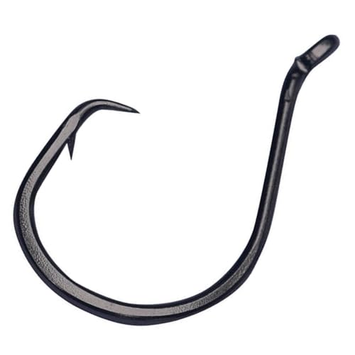 Reaction Tackle Heavy Wire Catfish Hooks - High Carbon Steel for Channel, Blue and Flathead Catfish - Sharp Offset Point, Freshwater and Saltwater Fishing (25-Pack) - size: #10/0