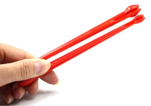 Toasis Plastic Fishing Hook Disgorger 2pcs Fish Hook Remover Tools - color: Red & Yellow