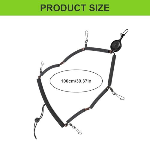 Tool Holder Lanyard Fly Fishing Accessories Multifunction Fly Fishing Lanyard Necklace with Clip and Retractor Tool Holder Neck Strap