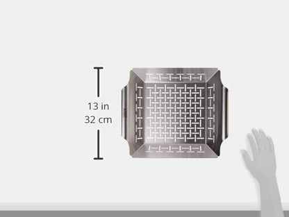 Weber Deluxe Grilling Basket – Stainless Steel Grill Basket for Vegetables,Seafood & Small Foods,Durable BBQ Cooking Accessory for Charcoal and Gas Grills,(Pack of 4) - size: Large (Pack of 4)