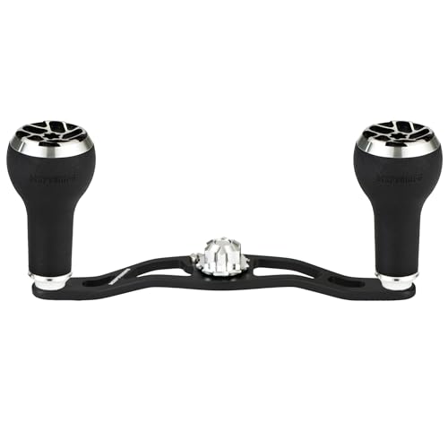 Non-Slip Power Handle 3.94'' (100 mm) Compatible for Shimano SLX Tranx, Daiwa Tatula Zillion, Abu Garcia Revo, 13 Fishing Baitcasting Reels - color: Black Silver TPE, size: 8x5 mm