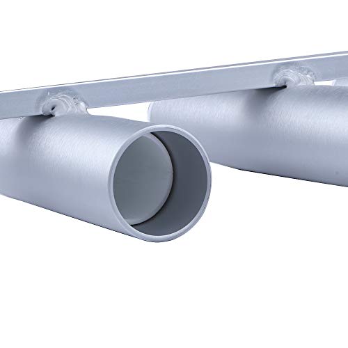 Aluminium Wall-Mounted Fishing Rod Holder for Boat, Garage & Marine - Holds Rods & Poles - color: Large Silver 4 Tubes