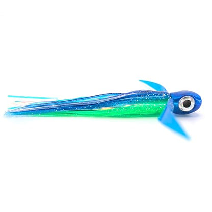 Saltwater Big Game Fishing Lure, for Offshore trolling (FlyBoy) - color: Blue Green Sparkle