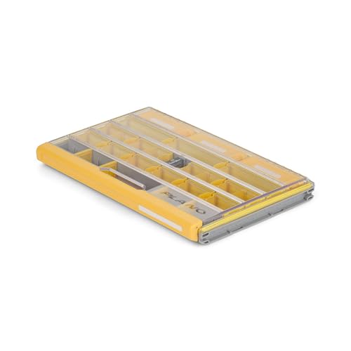 Plano EDGE Premium Terminal Tackle Utility Box, Clear and Yellow, Rust-Resistant Storage, Waterproof Tackle Tray Organizer for Weights, Hooks, and Baits - style: Terminal