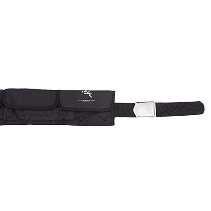 Scuba Weight Belt, 4 Pocket Freediving Dive Diving Accessories - fit for Waist 32" to 52" - color: Hook and Loop