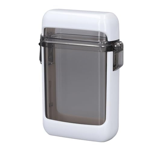 ID Card Holder, Airtight Lightweight Waterproof, Waterproof Case, Hard Shell with Rubber Seal, for Swimmers, Kayakers, S - color: White