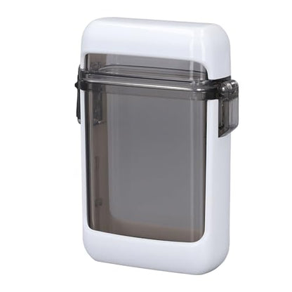ID Card Holder, Airtight Lightweight Waterproof, Waterproof Case, Hard Shell with Rubber Seal, for Swimmers, Kayakers, S - color: White