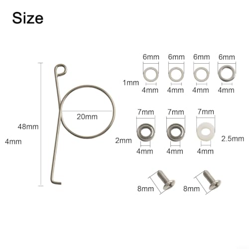 Fishing Reel Removal Tool Set with Bearing Washers, Shaft, Hook Nut, Screws and Gaskets for Baitcasting and Spinner Reels