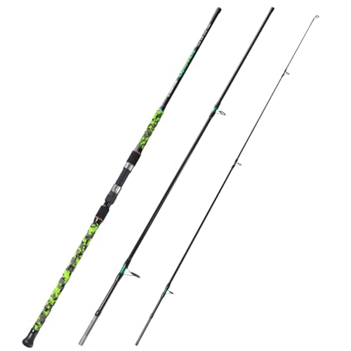 Sougayilang Surf Spinning Fishing Rod Carbon Travel Surf Rod M/MH 3 Piece Spinning Fishing Rod 9'/10'/11'/12' - color: green, size: 11ft-Spinning-3Pc-MH