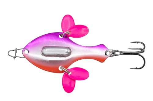 Eurotackle Spade Blade Flutter Rattle Spoon - color: Pink, size: 1/4oz (1.5")