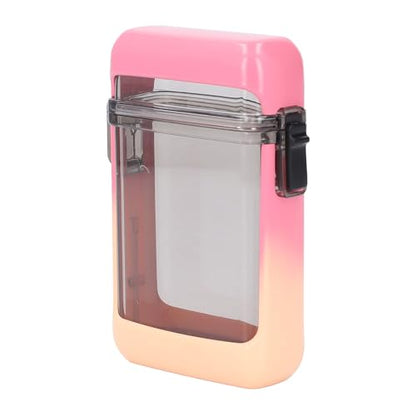 ID Card Holder, Airtight Case with Rubber Seal Lightweight Portable Lanyard for Swimming Surfing Beach Gradient Pink - color: Gradient Pink
