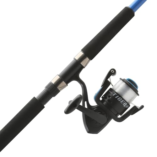 Shakespeare Spinning Reel and Fishing Rod Combo - color: Tiger Surf, size: 50 Size Reel - 9' - Medium Heavy - 2pc