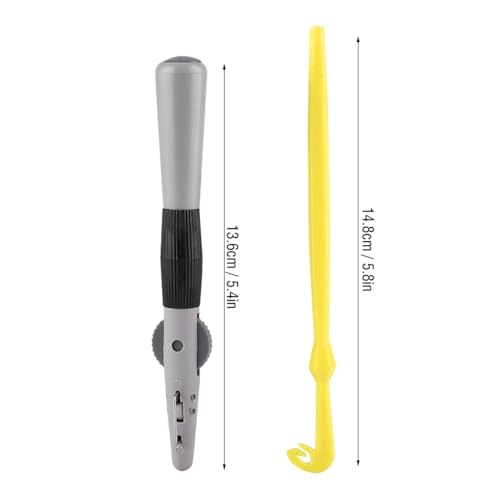 Manual Fishing Knot Tying Tool 2 Pcs – Stainless Steel and ABS Portable Hook Tier for Single Hook Rigging and Line Connecting