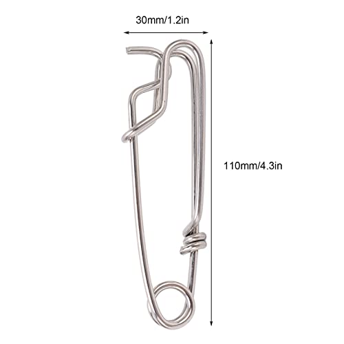 Longline Fishing Snap Clips, Stainless Steel Longline Branch Hanger Snap Swivels fl-Oat Line Tuna Clip Fishing Accessories, Downrigger Release Clip, 5Pcs Tuna Clips for Floats Tuna Fishing Line Fis