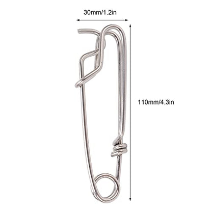 Longline Fishing Snap Clips, Stainless Steel Longline Branch Hanger Snap Swivels fl-Oat Line Tuna Clip Fishing Accessories, Downrigger Release Clip, 5Pcs Tuna Clips for Floats Tuna Fishing Line Fis