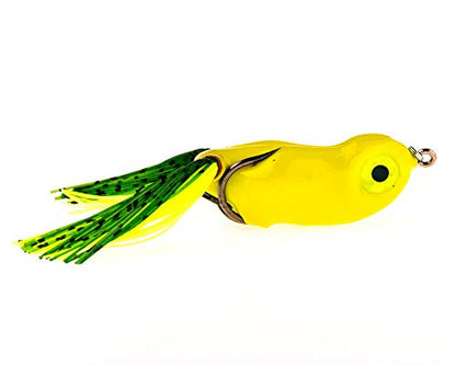 Scum Frog Scumdog Topwater Bass Fishing Hollow Body Frog Lure with Weedless Hooks - color: Chartreuse, size: 1/2 Ounce