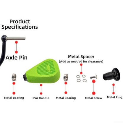 EVA Fishing Reel Knobs Compatible with for Daiwa DRT CQ200 Tatula 300For for Antares for Exsence for Stradic, Modified Giant Thunder Strong Handle Grips with Bearings and Hex Wrench