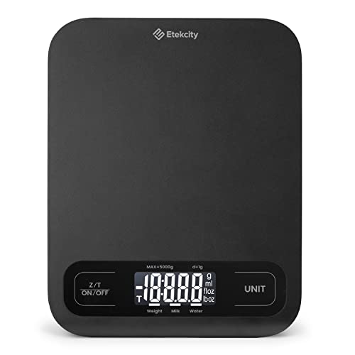 Etekcity Food Kitchen Scale, Digital Mechanical Weighing Scale,Grams and Ounces for Weight Loss, Baking, Cooking, Keto and Meal Prep, Large, Matte Black - color: Black