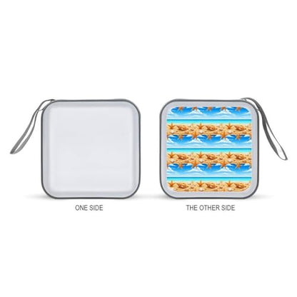 Hard Plastic DVD CD Wallet Holder Organizer Turquoise Ocean Sea Beach Gold Sand Sunshine Starfish Conch Seashell 40 Capacity CD/DVD Case Holders Storage Binder - color: color779