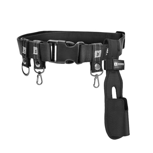 Booms Fishing FB2 Fishing Wade Belt, Adjustable Nylon Wading Belt 45" Max Length, Wade Belts for Casting Surf Kayak Accessory - style: Wade Belt With Rod Holder