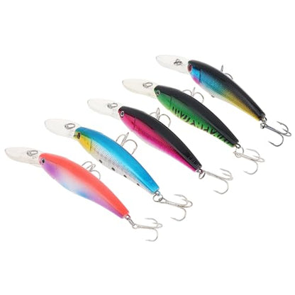 5pcs Fishing Lures Crankbaits, Fishing Hard Baits Swimbaits Minnow Bass Topwater Lures for Trout Bass Perch