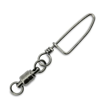AFW Solid Brass Ball Bearing Snap Swivels with Welded Rings - Black Finish, Up to 450 lb Test Capacity, Patented Bullet Shaped Head for Reduced Water Resistance, Fluid Rotation - size: 2 pc, #8, 350 lb test