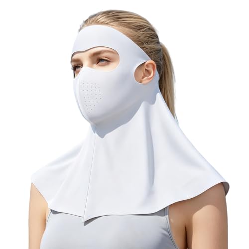 UPF 50+ Sun Protection Face Mask with Neck Coverage, UV Face Mask for Outdoor Activities, Unisex Breathable Sun Mask - style: Grey 2