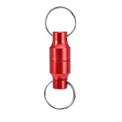 Magnetic Net Release with Carabiner for Fly Fishing, Aluminum Alloy Magnet Clip Holder with Retractable Lanyard for Securing Nets or Tools in Freshwater and Saltwater Angling