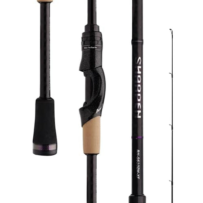 PURELURE Sharpen Fishing Rod 6'5''-9'2'' Spinning & Casting Rod L/ML/M/MH/H | M40JB+T1100G Carbon Fiber Blank, XF/MF Action Fishing Pole 2 Piece, Carbon Reel Seat Cork and EVA Handle, Fuji Guides - style: Spinning: S922m-mf-2pcs