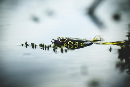 Berkley Swamp Lord Hollow Body Frog Fishing Bait - color: Chartreuse Perch, size: Popping