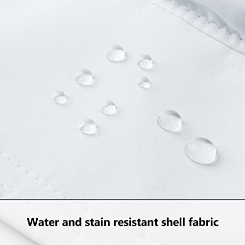 BASSDASH UPF 50+ Sun Fishing Hat Water Resistant with Detachable Neck Flap - color: White
