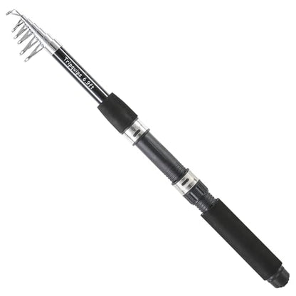 Tripquips 6.9FT Telescopic Fishing Rod - Lightweight Spinning Fishing Pole for Freshwater and Saltwater Anglers - color: Black