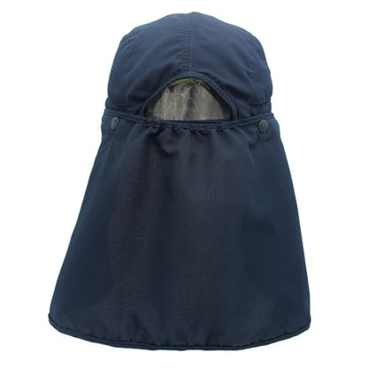 Connectyle Men's Sun Hat with Detachable Neck Flap Adjustable Outdoor UPF 50+ Baseball Sun Cap for Fishing Hiking Golfing - color: Navy Blue