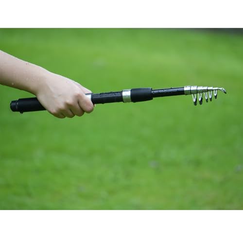 Fishing Pole Combo Set,2.1m/6.89ft 145pcs Fishing Accessories Kit Collapsible Rods Spinning Reel High Speed Reels Fishing line ministoream