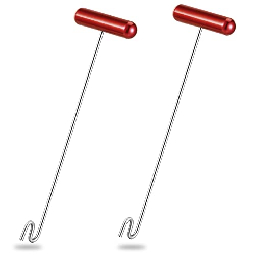 Sotiff 2 Pcs 12 in Stainless Steel Fish Hook Remover Tools Summer Fishing Hook Quick Removal Device Saltwater Dehooker Aluminum and Fish Dehooker for Fisherman - color: Red