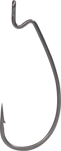 BKK Offset Worm WG-HD Bass Hooks | 25% Stronger HCS Wire | Z-Bend Design | Epoxy Sealed Eye | Super Slide Coating | Cold Forged Shank | Weedless Fishing - size: 6/0