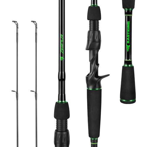 KastKing Zephyr Dual Tip Fishing Rod, Lightweight KastFlex IM6 Graphite Spinning & Casting Rod with Zirconium Oxide Ring Guides, Hook Keeper, EVA Grip, PTS Power Transition System - size: 6'6"-ML/M-Fast(2 Pcs+ Extra Tip), style: Casting
