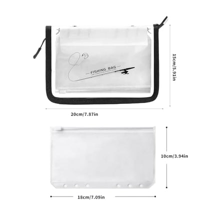 Peiiwdc Tackle Binder Bag Include 10/5 Detachable Pocket Fishing Lures Storage Artificial Spoon Baits Lures Organizers - color: 5 pages