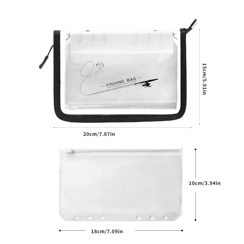 Artificial Crank Baits Fishing Tackle Binder Bag Fishing Lures Storage Bag Spoon Baits Trout Lures Organizers Spoon Organizers Artificial Crank Tackle Binder Includes Detachable Pocket - color: 10 pages