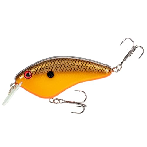 Strike King Hardliner Fishing Lure, Flat Sided Crankbait, Circuit Board Lip, Extra Tight Wobble, Size 4 Treble Hooks - color: Baby Carp