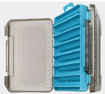 Waterproof Fishing Tackle Box with Dividers & Tray | Organized Tackle Storage for Fishing Gear-Blue - color: Blue, size: Large