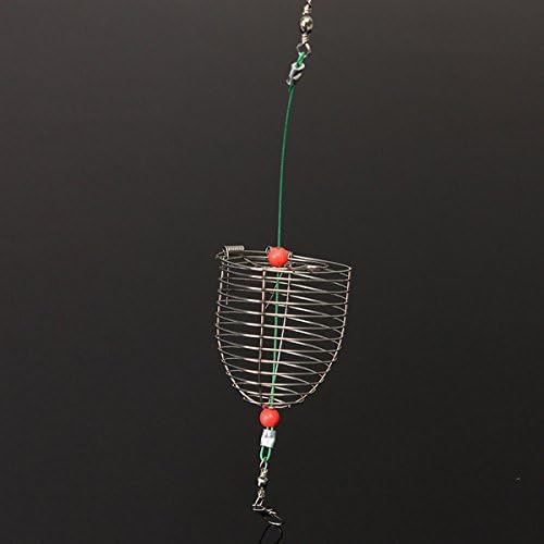 5PCS Fishing Bait Trap Cage Feeder Basket Lures Bait Fishing Accessories