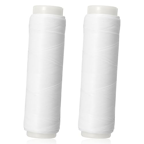 2 PCS Elastic Fishing String Nylon Invisible Thread 0.2mm Length 656 Feet Per Spool Stretchy Fishing Line for Salmon Sturgeon Catfish
