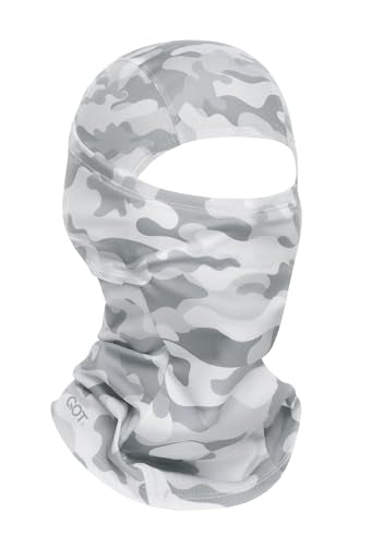 UPF 50+ Balaclava Ski Mask for Men Women - UV Face Mask Motorcycle Shiesty | Windproof, Breathable, Hinge Design, Full & Half Face Coverage, Fits Under Helmet, Snowboarding, Skiing - color: Jigsaw Snow