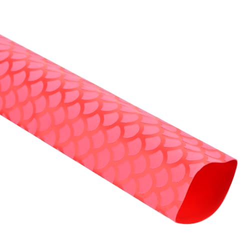 DMiotech Heat Shrink Sleeve Wrap Tubing x Tube Tubing for Fishing Rod Grips and Other Grips, Non Slip - Insulation - Waterproof 40'' Lengths, Dia 25mm Red Scales - color: Red Scales, size: Dia 25mm